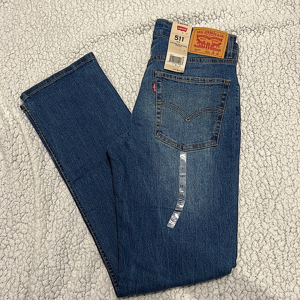 Boys 511 Slim Stretch Levi Jeans Size 16 reg NWT